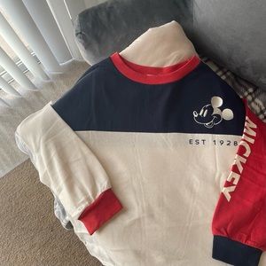 mickey colorblock pullover